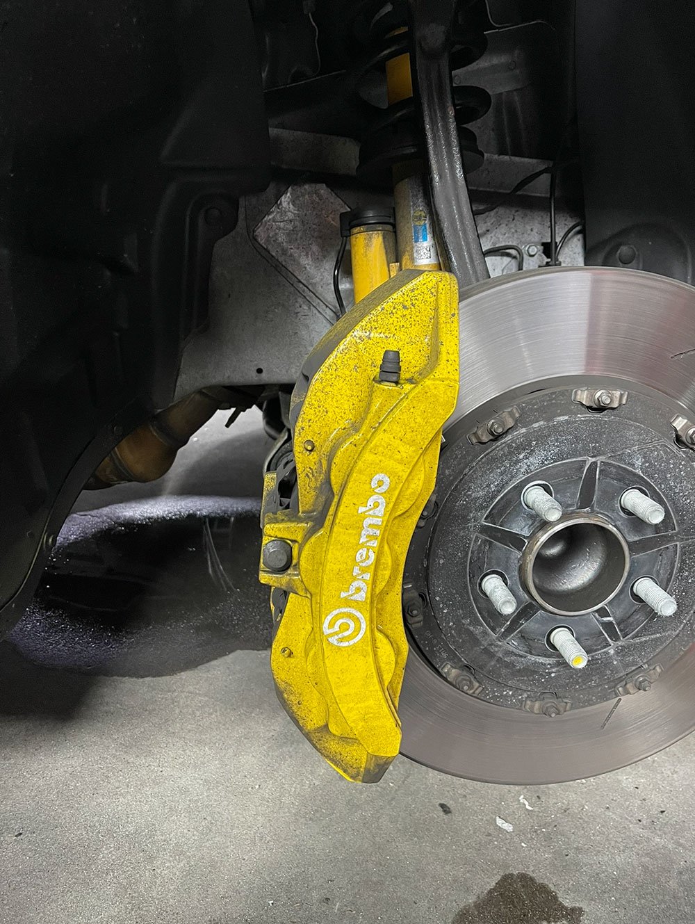 Hellcat Brake Caliper Before